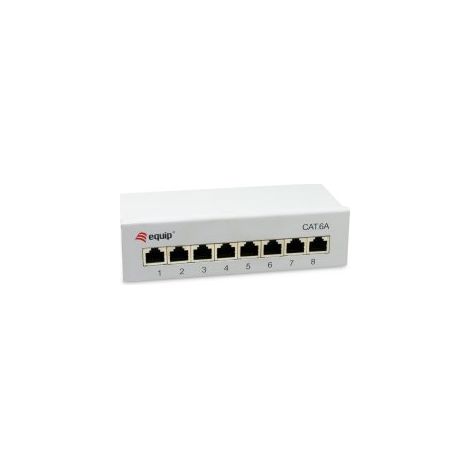 Patch Panel De Sobremesa Equip Cat.6a Apantallado 8 Puertos Color Gris Claro (ral 7035)
