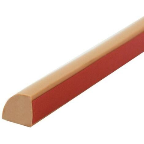 Moulure quart de rond flexible, moulure flexible autocollante pour sol, salle de bain, cuisine, comptoir, 3 m de long, marron (1/5)