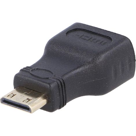 Adaptateur HDMI 1.4 femelle vers mini HDMI male noir