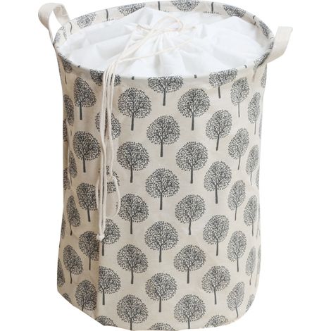 Panier À Linge - 65 L - Autoportant - Avec Cordon De Fermeture Et Couvercle - Pliable - Poignées Renforcées - Pour Chambre À Coucher Ou Dortoir - 1 Pièce (1/5)