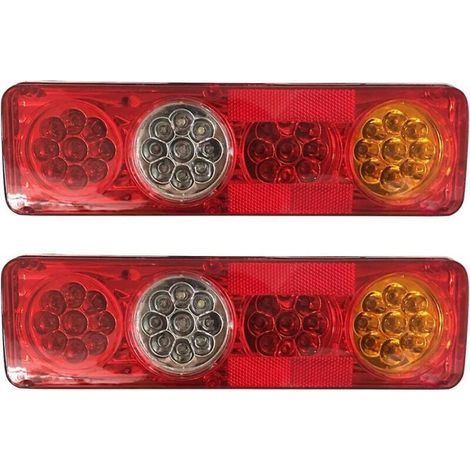 Feu arrière de voiture 2 pièces 12v 36 Led feux arrière 6 fonctions remorque remorque caravane camion lampe arrière (1/4)