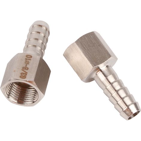 2PCS Connecteur à filetage femelle BSPP 3/8 po Joint à barbes Raccord rapide pneumatique (3/8 po - 10 mm) (1/5)