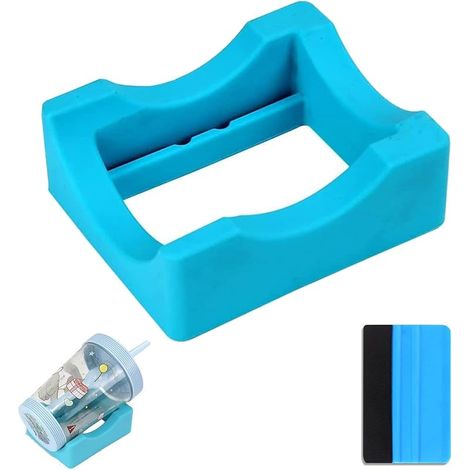 Support de Tasse pour Gobelets, Support de Gobelet Antidérapant en Silicone, S'adapte à de Nombreuses Tailles de Bonnets avec Grattoir en Feutre