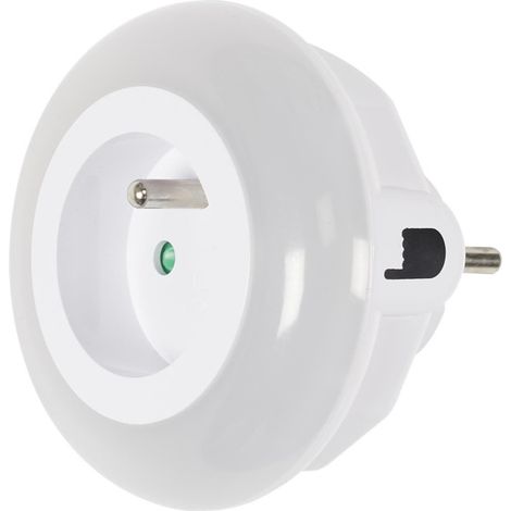 Prise Led "Détecteur de Luminosité" 8cm Blanc (1/5)