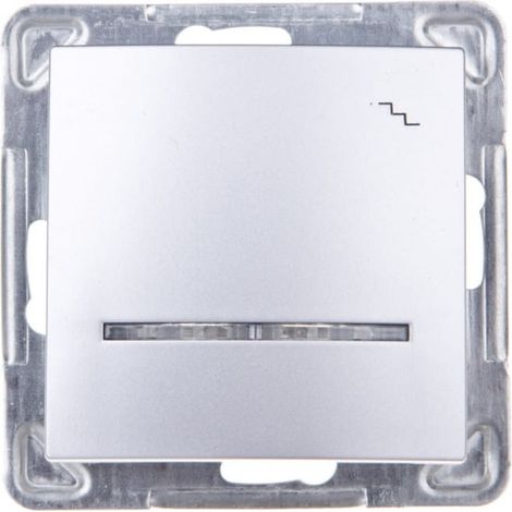 Interruptor de escalera Impresja con iluminaci贸n, color plata 艁P-3YS/m/18