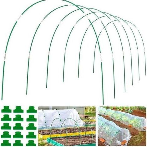 Arceaux de serre tunnel, arceaux de serre de jardin, arceaux de jardin, kit de serre tunnel de jardin, arceaux de serre tunnel de jardin (vert/36 pièces) (1/5)