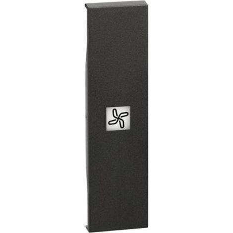 Cover illuminabile con simbolo ventola colore nero Bticino Living NOW KG01RN (1/3)
