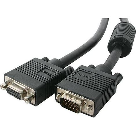 StarTech.com Cable de Extensión Alargador de 1,8m SVGA de Alta Resolución Coaxial HD15 Macho a Hembra - Cable Extensor para Monitor VGA