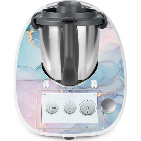 Stickers Thermomix TM6 - Effet Marbré - Adhésif MAT (1/2)