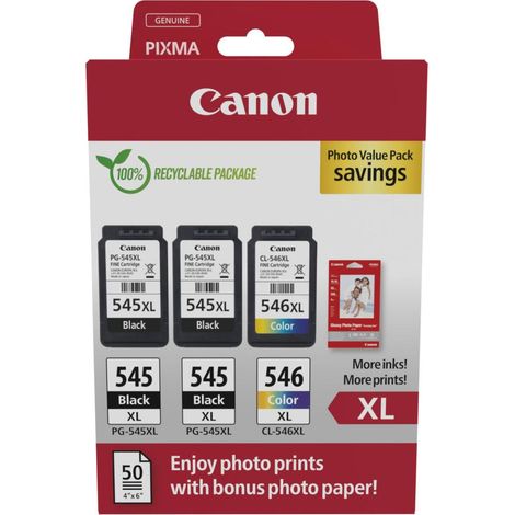 Patrone Canon PG-545XL+CL-546XL Photo Value Pack