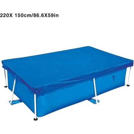 Bâche de protection pour Piscine rectangulaire Bleu 260 x 170cm (1/4)