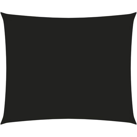 Voile de parasol Tissu Oxford rectangulaire 4x5 m Noir (1/5)