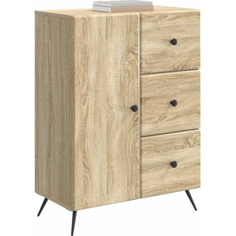 Maison La Vie - Buffet Salon Moderne - Meuble de rangement - Chêne Sonoma 66 x 34,5 x 90 cm Bois d'ingénierie bu4102