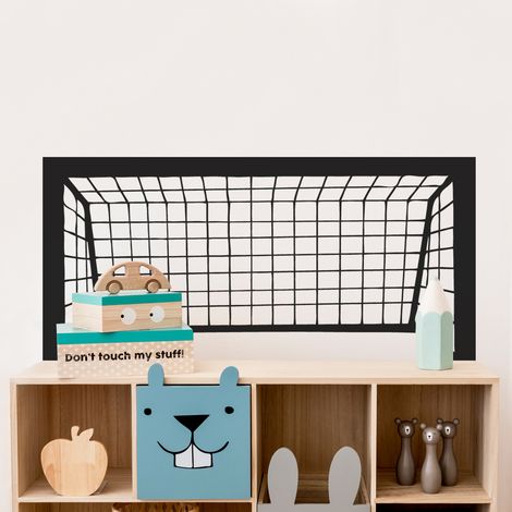 Sticker Mural - Cage de foot - 17x36 cm - Noir (1/3)