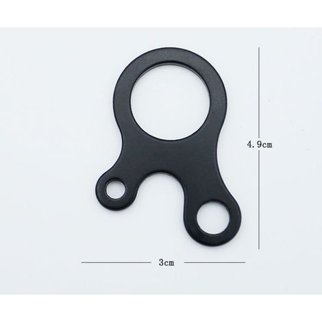 16 pcs Tendeur de Corde en Alliage d'Aluminium, Tendeur de Cordon Tendeur à Trois Trous, Ajusteur Boucle de Corde de Tente, Léger, pour Tente Bâche Randonnée Camping (1/3)