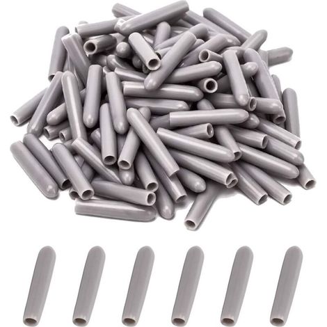 Capuchons pour Lave-Vaisselle [100 Pièces], Couvercle De Panier De Lave-Vaisselle, Capuchon du Lave-Vaisselle pour Protéger Les Broches pour Panier à Vaisselle, Antirouille(Gris) (1/5)