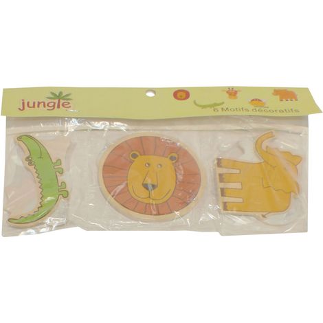 Animaux en bois Jungle (Lot de 6) (1/3)