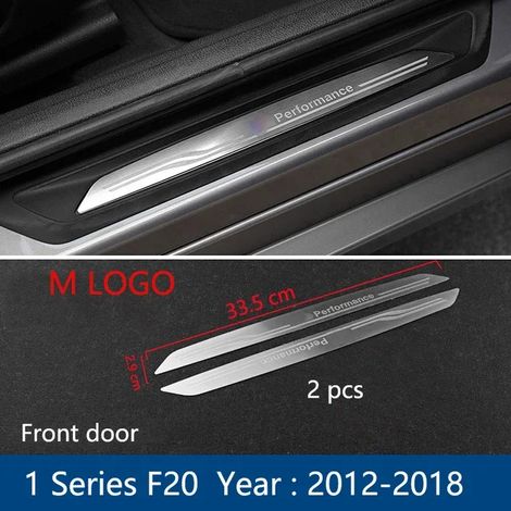 (Série 1 2012-2018) Accessoires : pédale d'accueil,seuil de porte,baguettes de finition pour BMW Série 1,3,4,5,3GT,X1,X3,X4,X5,X6 (F20,F30,F10,F25,F16,F15) (1/3)