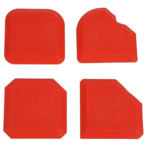 4 Pièces Ensemble de Grattoirs en Silicone, Kits de Calfeutrage de Grattoir de Scellant, Outils de Grattoir de Spatules de Calfeutrage, pour Le Grattage de Coulis de Moulage, Respectueux d (1/5)