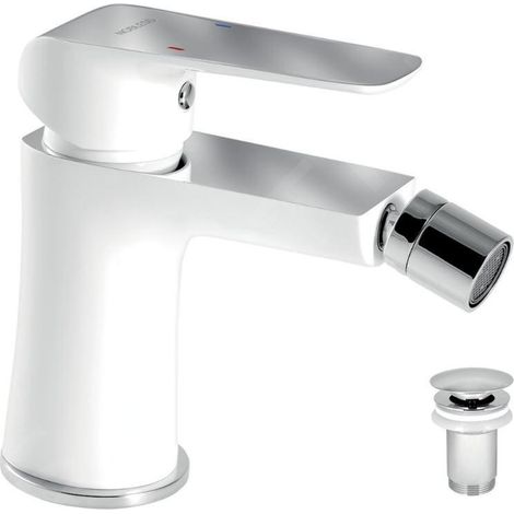 Novaservis Nobless Tina - Mitigeur de bidet avec vidage, blanc / chrome 38011,1 (1/3)