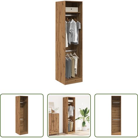 Rangement de vêtements - Garde-robe chêne artisanal 50x50x200 cm bois d'ingénierie (1/5)