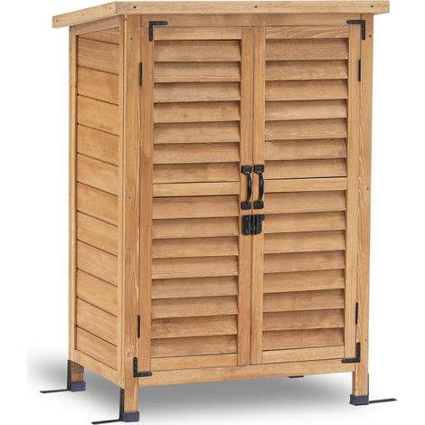 M MCombo Gartenschrank Gerätehaus Geräteschuppen Garten Schuppen Schrank Holz 0690 (1/5)