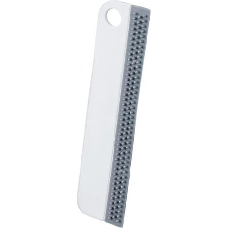 Raclette per vetri portatile in silicone morbido, grigia, 16 x 4 cm, per la pulizia dei vetri della cucina e del bagno. (1/5)