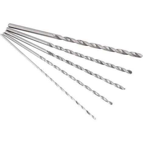Outil de foret hélicodal à tige droite en acier extra long à grande vitesse 2-5mm pour le bois