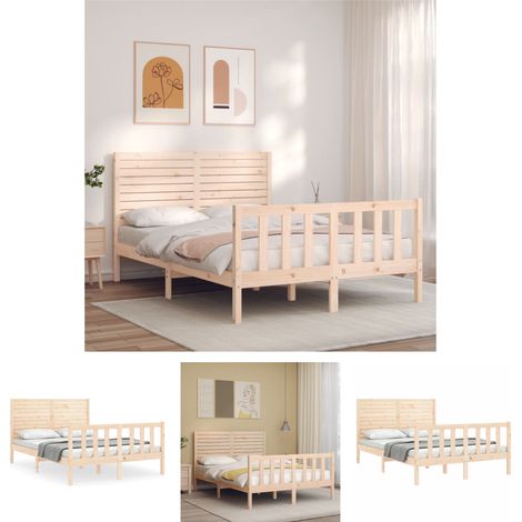 Holzmatratze - vidaXL Massivholzbett ohne Matratze 140x200 cm Kiefernholz - Holzbett ohne Matratze (1/5)