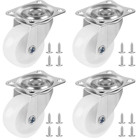 Roulettes Pivotantes pour Meubles Lourds, 4 PCS Roulettes pour Meubles 40MM Roulette Charge Lourde Mini Pivotantes avec roulement à billes et 16 Vis (1/5)