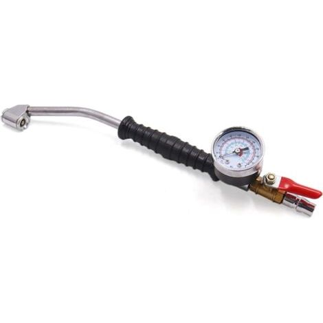 DEESSE SHOP-Coude de connecteur rapide, manomètre de gonflage de mandrin à air de pneu de voiture (1/4)