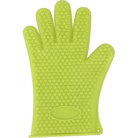 Gants de cuisine en silicone antidérapants et isolants pour four à micro-ondes (verts) (1/5)