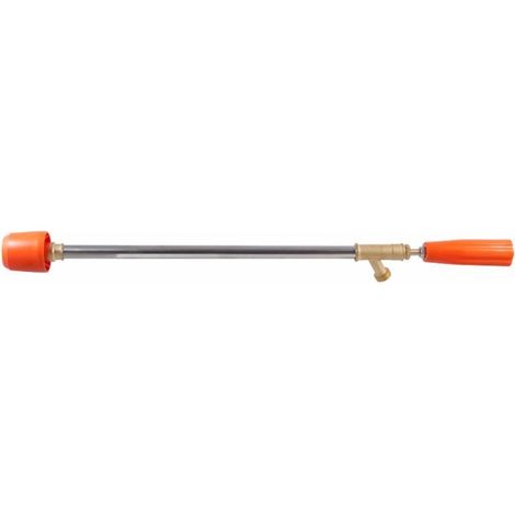 Lem Select – Lance inox à poignée 600 mm – Tube en acier inoxydable – Corps en laiton – Pression de service 15 à 40 bar – Buse céramique Ø 1,5 mm (1/2)