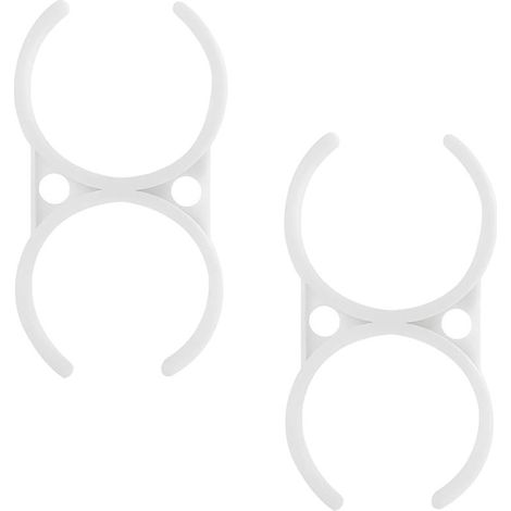 2 Pièces Clips de Tuyau en Plastique, 57mm Pinces pour Filtre à Eau, Pinces Doubles pour Filtres de Réfrigérateur