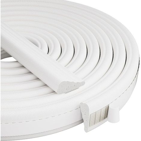 Bande d’étanchéité en mousse autocollante – isolation thermique et phonique – pour portes et fenêtres – anti-poussière, anti-vent et anti-insectes(Blanc 3 m) (1/5)