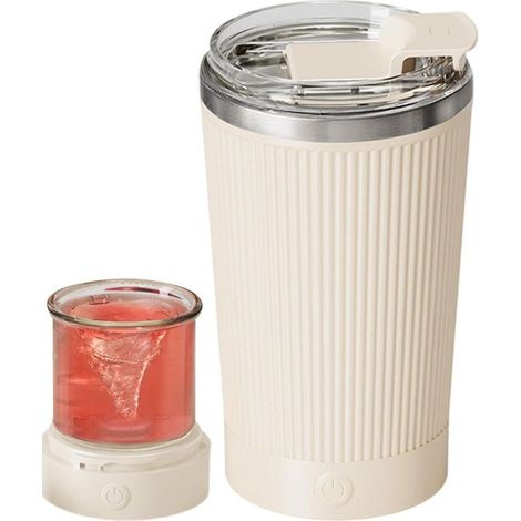 Auto-mélangeur pour café – Mug en acier avec mélange magnétique et base amovible, gobelet mélangeur pour café, thé, lait, cacao, boissons, maison, bureau, voyage, camping, pêche (1/5)