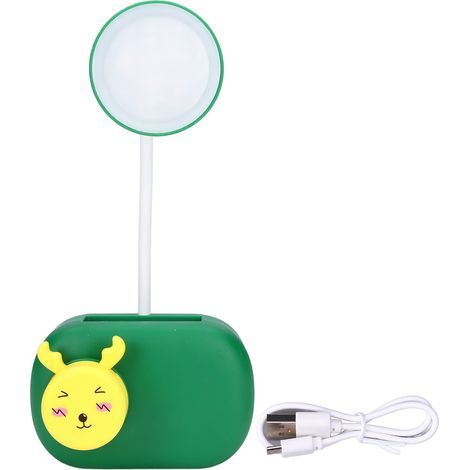 Lampe de Bureau Portable Pliante Verte Foncée, Compacte et Réglable - Idéale pour le Camping et les Voyages (1/5)