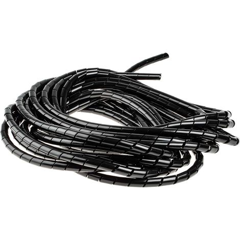 Gaine de câble spiralée RS PRO, Ø 9mm  12mm, en Polyéthylène Noir