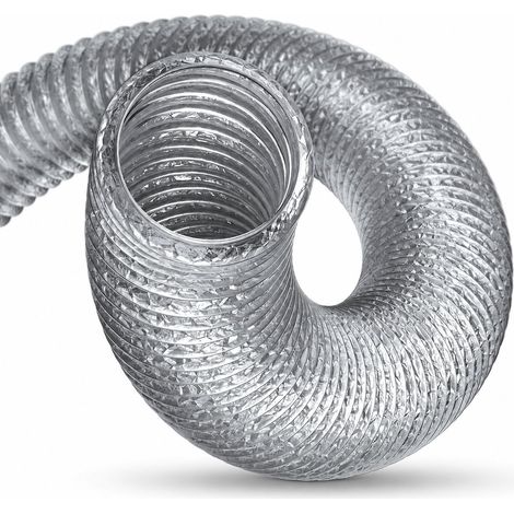 Tuyau de climatisation mobile 150 mm, 1,5 m gaine en aluminium Φ15 cm, tuyau d'échappement de climatisation mobile, aspiration, ventilation, argent (1/5)
