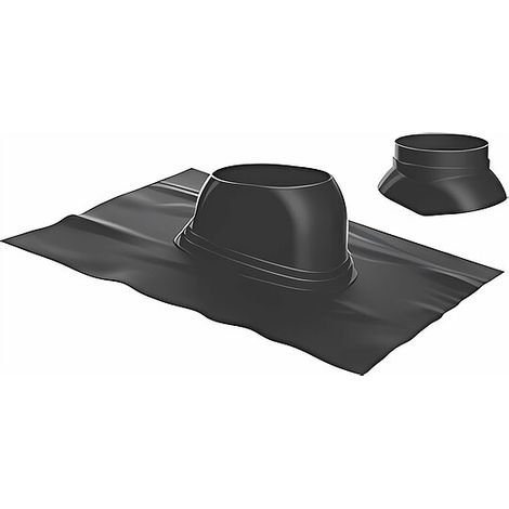 Buderus Universal-Dachziegel für Luft-/Abgas-System - Ø 125 mm - 5° bis 25° - schwarz - 7738112511 (1/2)