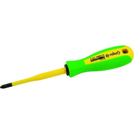 Tournevis tri-matière isolant affleurant Pozidrive PZ 1x80mm AGI ROBUR