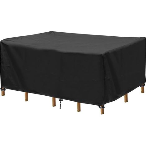 GDHZS-LaBlanc - Housse Table de Jardin, Bache Salon de Jardin Imperméable, Anti-UV, 420D Oxford Tissu Housse de Table Chaise Meubles de Jardin Extérieure (150x90x80cm) (1/5)