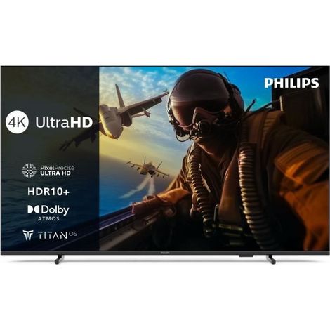 Philips – TV LED 55" 4K UHD HDR10+ – Smart TV avec 3 ports HDMI – Streaming fluide – Résolution 3840x2160