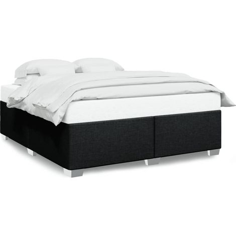 Lit Double, Lit Contemporain, Cadre de Lit noir 200x200 cm tissu q7734 (1/5)