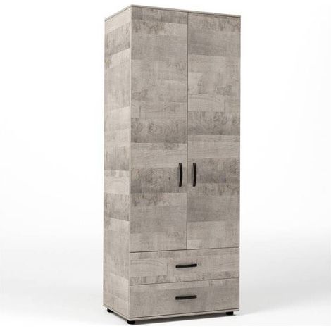 KIT ARMADIO 2 ANTE + 2 CASS 80X52X205 ROVERE PLAT.K355