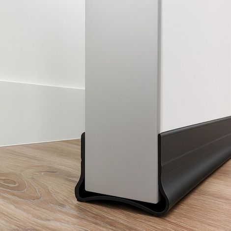 Bande d'étanchéité pour joint de porte, isolation phonique et coupe-vent sous la porte, utilisée pour la protection contre le vent et la réduction du bruit dans la chambre sous le joint de porte. (1/5)