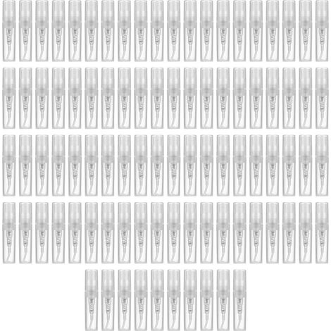 Mini Transparent 2 ML Vaporisateur Bouteille en Plastique Parfum Vaporisateur Bouteille D'éChantillon Vide Adapté pour Voyage Partie 90 Pcs (1/5)