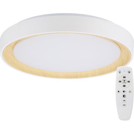 Dekorative LED-Deckenleuchte, 36 W, CCT 3000–6000ºK (Einstellbar Lichtton), Fernbedienung, weißes Finish
