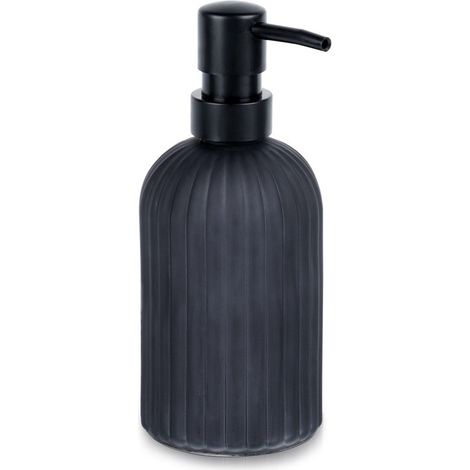 Dispenser di sapone in vetro nero 400 ml