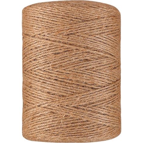 Corde en jute naturel - diamètre 1,5 mm - longueur 400 mètres - idéale pour le jardinage, le bricolage et les loisirs créatifs - couleur naturelle (1/4)